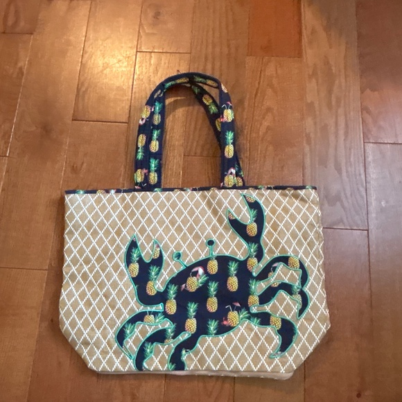 NWOT Vera Bradley Toucan Seashore Crab Tote Beach Handbag - Picture 1 of 4